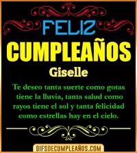 GIF Frases de Cumpleaños Giselle